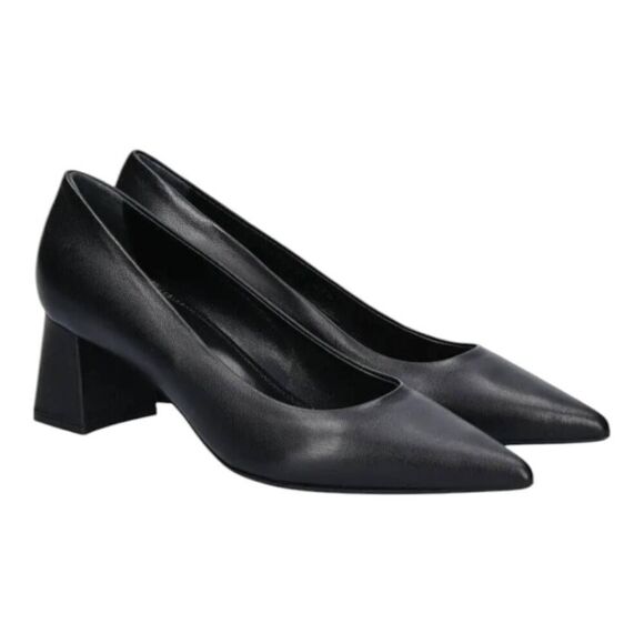 AGL Attilio Giusti Leombruni Tracy Nero Black Leather Women’s Pumps - Picture 1 of 14